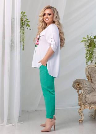 Летний костюм с туникой 50-60 р-р