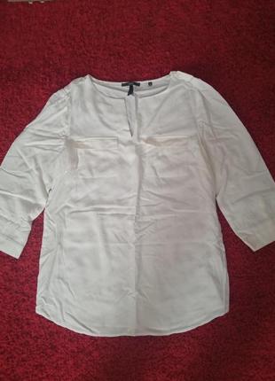 Белая женская рубашка zero, р. м. вискоза.2 фото