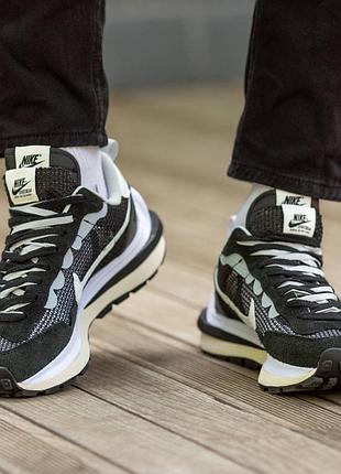 Кроссовки nike vaporwaffle sacai black\white2 фото