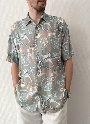 Рубашка гавайка vintage винтаж