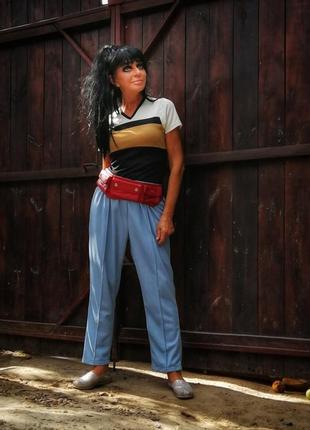 Кожаный натуральный пояс ремень с карманами ibiza портупея