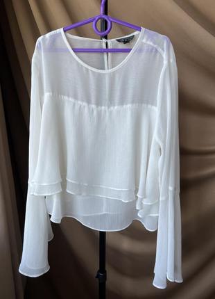 Ніжна біла блуза1 фото