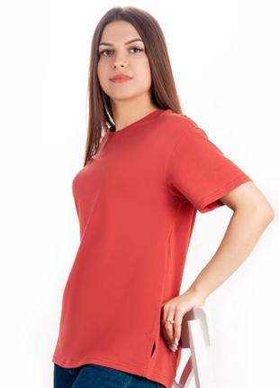 5цветов❗лавандова бузкова футболка, якісна однотонна жіноча футболка, женская футболка сиреневая лавандовый цвет5 фото