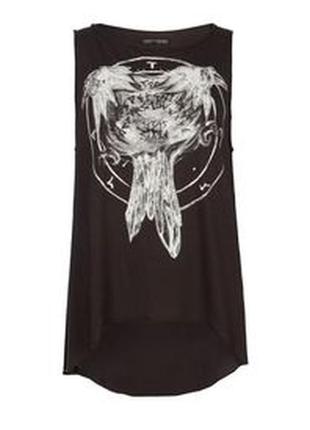 Крутая оверсайз майка с воронамиallsaints