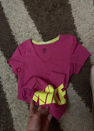 Женская спортивная футболка для спорта, тренировок термо their nike swoosh crossfit pro tech3 фото