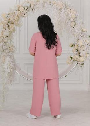 Стильный прогулочный брючный костюм двойка