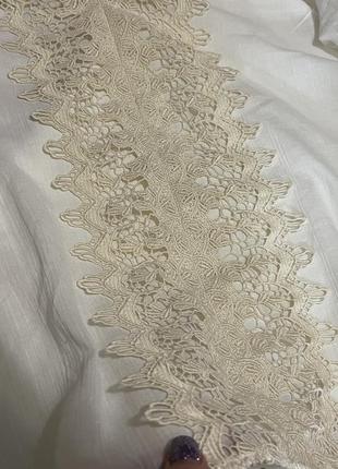 Кружево вышиванка изысканная блуза с объемными рукавами9 фото