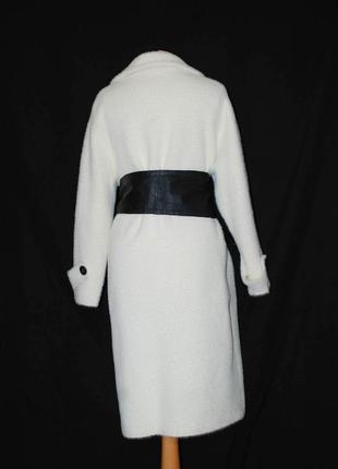Широкий шкіряний ремінь корсетом м'який із широкою пряжкою під пальто шубу-плаття.2 фото