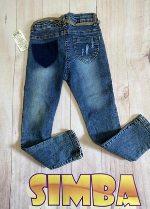 Джинсы на девочку, детские джинсы, летние джинсы,2 фото