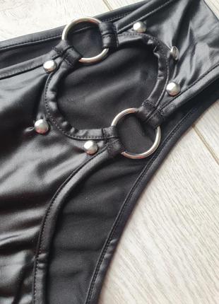 Комплект набор бюст трусики кожа латекс ролевые игры сексуальный эротический нижнее...