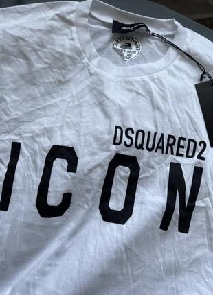 Новая футболка с биркой оригинал dsquared2 white t shirt5 фото