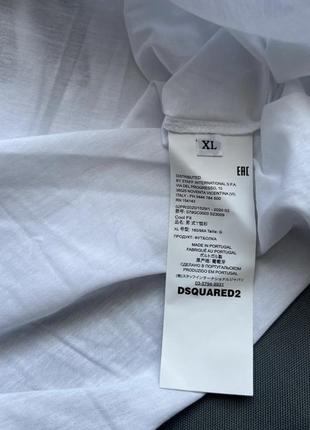 Новая футболка с биркой оригинал dsquared2 white t shirt6 фото