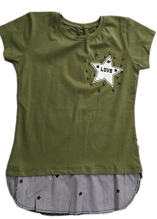 Футболка туника для девочки арт.20-485