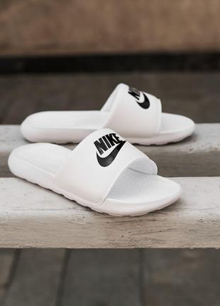 Шльопанці nike victori one shower slide white black (арт. cn9675-100)