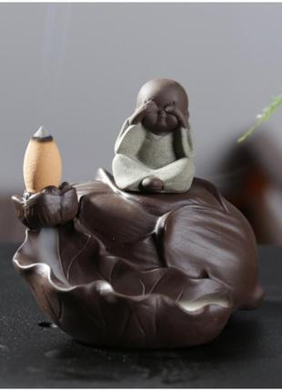 Підставка "рідкий дим" кераміка "бутон лотоса нічого не бачу"