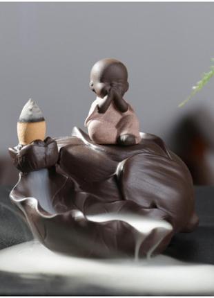 Підставка "рідкий дим" кераміка "бутон лотоса нічого не скажу"