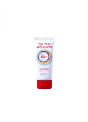 Сонцезахисний крем для обличчя eyenlip tea tree sun cream spf50 + / pa +++1 фото