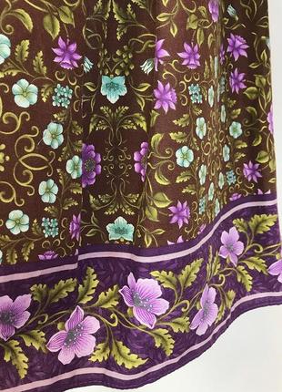 Винтажная юбка в цветочный принт винтаж6 фото