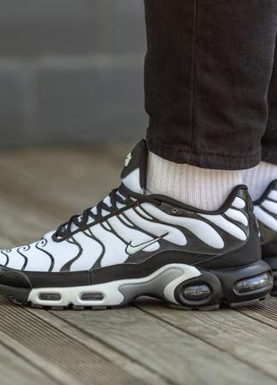 Мужские кроссовки nike air max tn+ black\white #найк