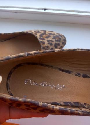 Очень классные леопардовые туфли на высоком каблуке miss selfridge,39 размер5 фото