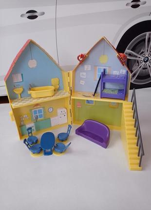 Peppa pig. дім свинки пеппи з меблями.