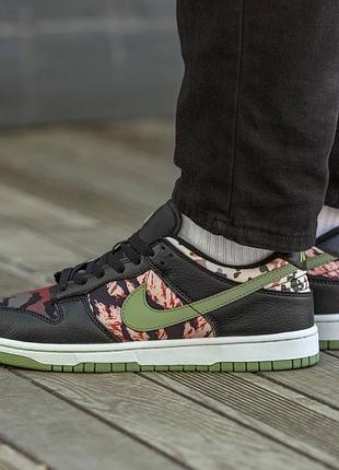 Кроссовки nike sb dunk low black\camo