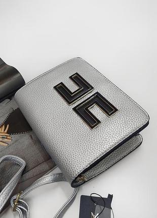 Сумка через на плече срібляста клатч 855 silver срібний