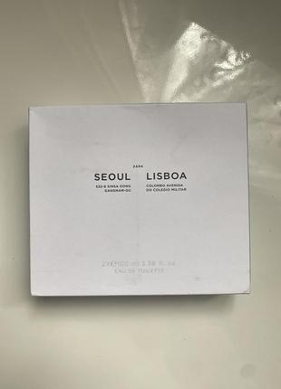 Набір парфумів zara seoul+lisboa 2x100 ml