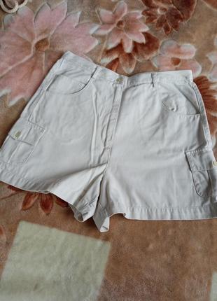 Жіночі шорти білі котон 42/44 розмір ❣️ все за півціни1 фото