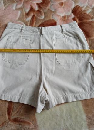 Жіночі шорти білі котон 42/44 розмір ❣️ все за півціни3 фото