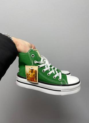 👽 converse chuck taylor all star platform green новинка жіночі високі зелені трендові кеди конверс весна літо зеленые яркие кеды на высокой подошве5 фото