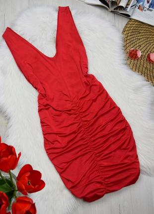 Плаття червоне міні з драпіровкою сукня червона