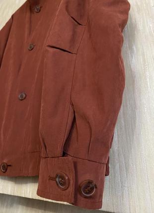 Мужская куртка ветровка цвет терракот7 фото