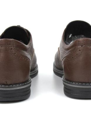 Туфли коричневые броги кожаные комфортная мужская обувь больших размеров rosso avangard сomfort brown bs4 фото