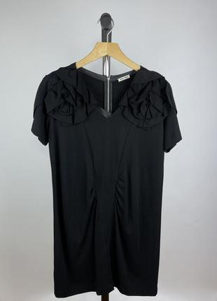 Женское миди платье miu miu by prada black stretch midi dress