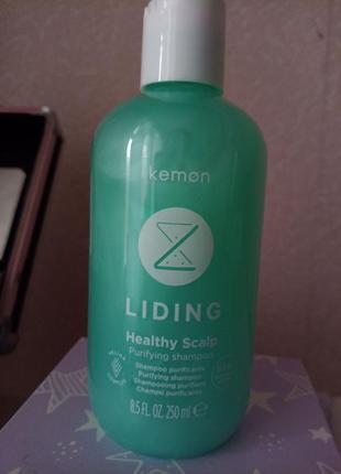 Очищаючий шампунь для жирної шкіри голови kemon liding healthy scalp purifying shampoo