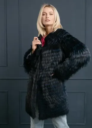 Шикарная шуба пальто финская чернобурка и каракульчая новая коллекция