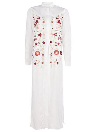 Шикарная рубашка блуза макси boohoo c вышивкой