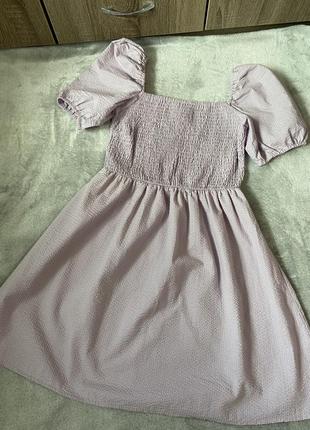 Лиловое сиреневое платье от h&amp;m жатка платья