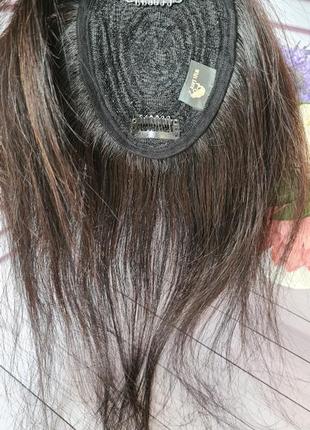Полупарик накладка топпер шиньон 100% натуральный волос6 фото