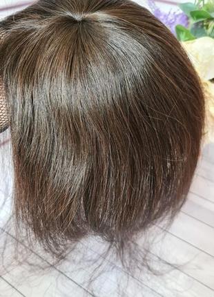 Полупарик накладка топпер шиньон 100% натуральный волос8 фото
