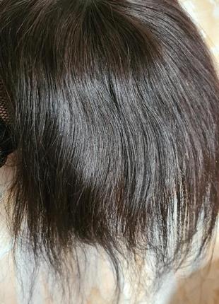 Полупарик накладка топпер шиньон 100% натуральный волос7 фото