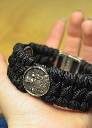 Браслет с иисусом христом божьей матерью николаем чудотворцом и застежкой иисусовая молитва + брелок в подарок