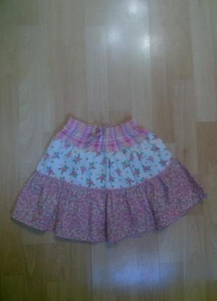 Легкая хлопковая юбка 3-4 года
