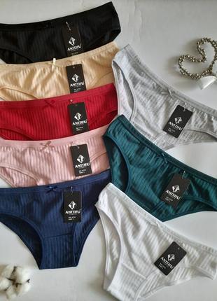 Трусики жіночі бавовняні в рубчик л, хл,2хл