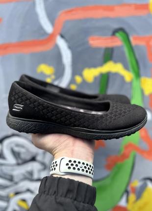 Skechers air-cooled летние кроссовки 36 размер мокасины черные1 фото