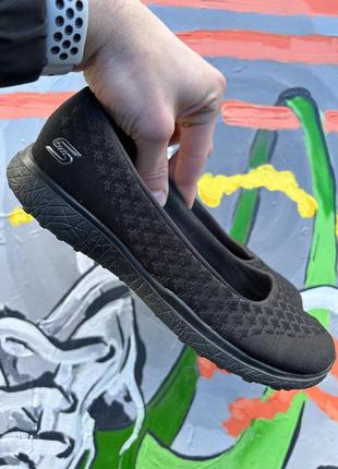 Skechers air-cooled летние кроссовки 36 размер мокасины черные7 фото