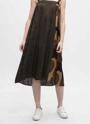 Юбка плиссе gstar raw зеленого цвета