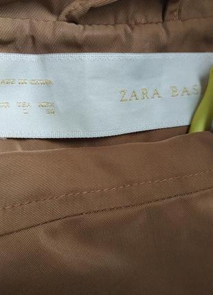 Стильный тренч zara  бежевого цвета с поясом9 фото