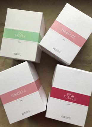 Zara туалетна вода 90 мл: tuberose, pink flambé, go fryity